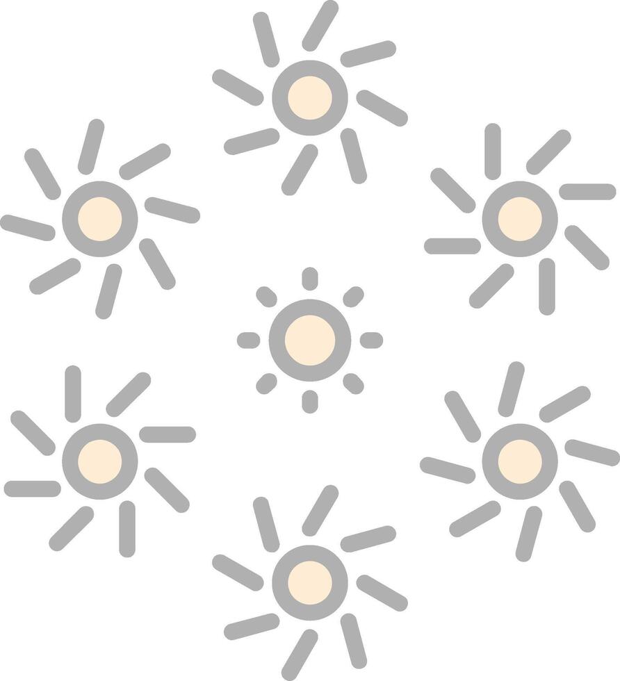 Firework Line Filled Light Icon vector