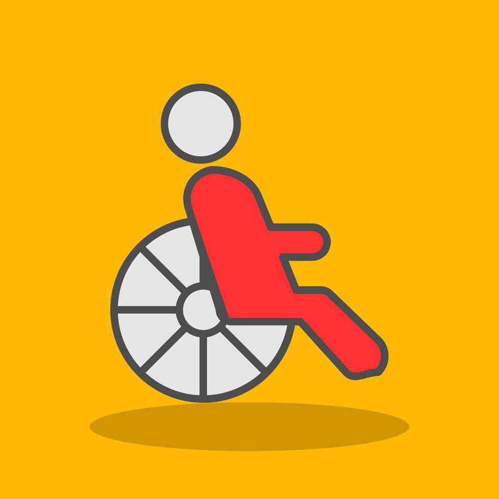 Disability Filled Shadow Icon vector