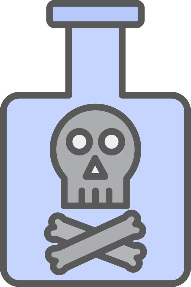 Poison Line Filled Light Icon vector