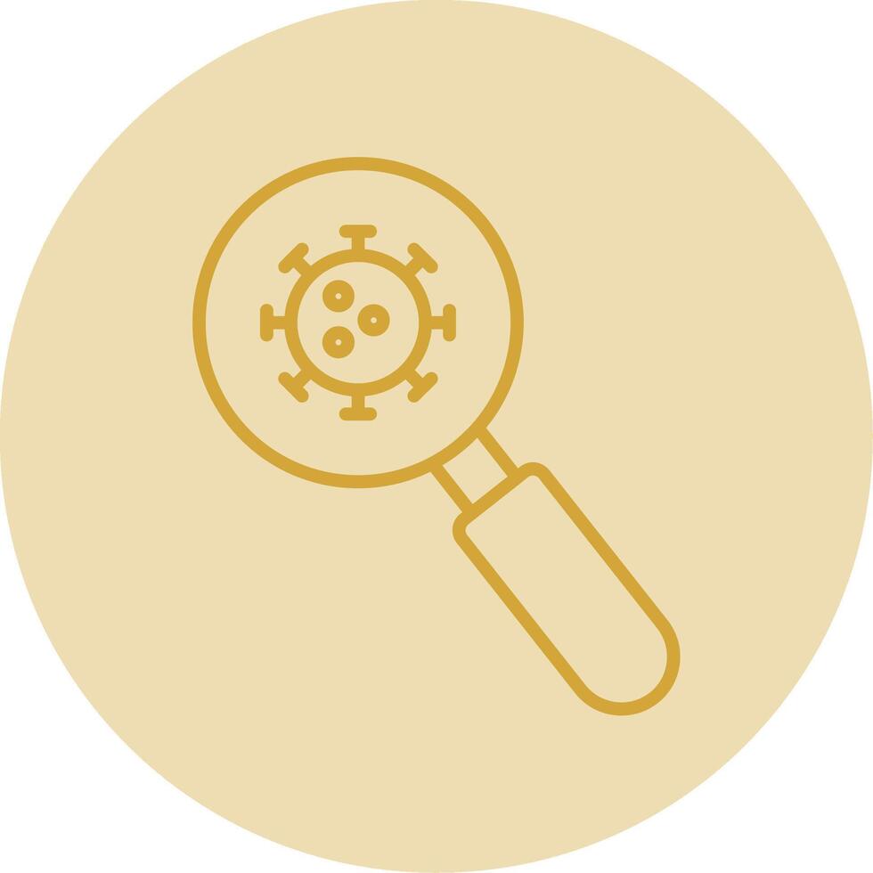 Detection Line Yellow Circle Icon vector