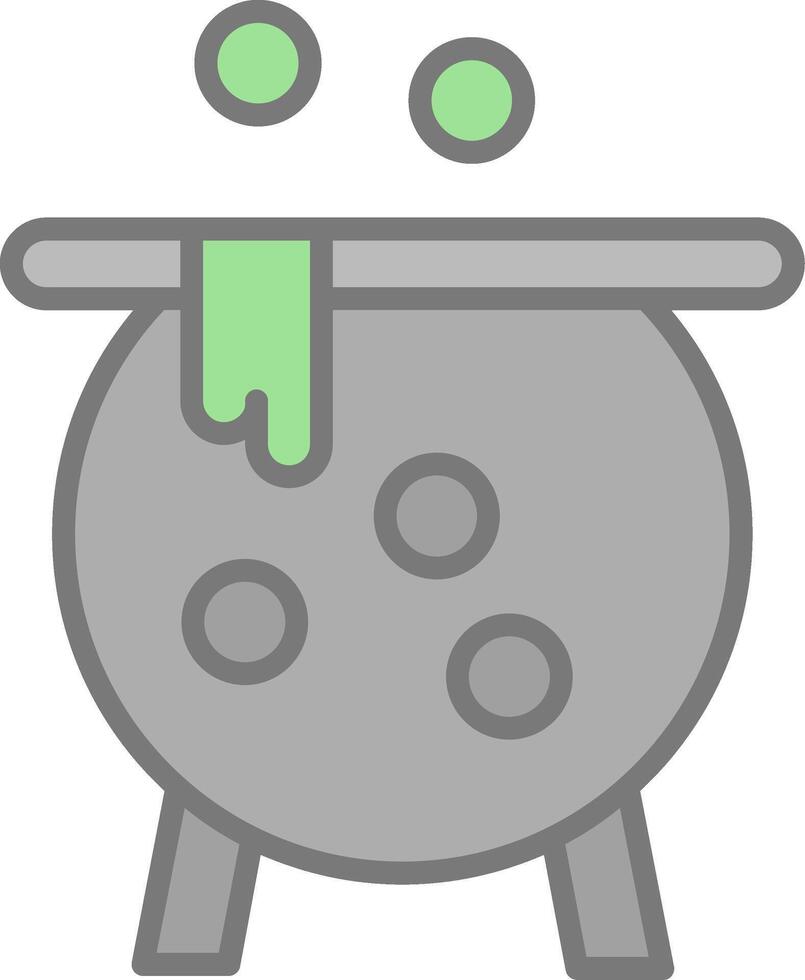 Cauldron Line Filled Light Icon vector