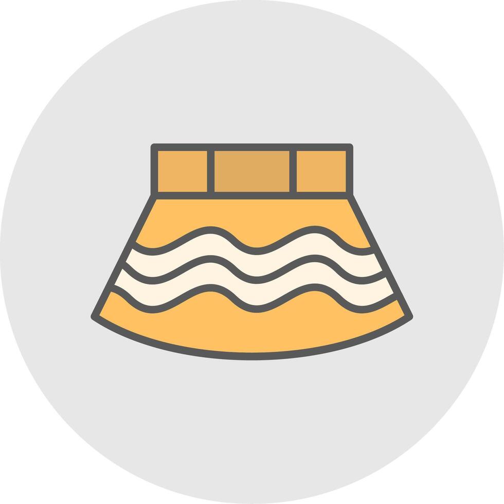 Skirt Line Filled Light Icon vector