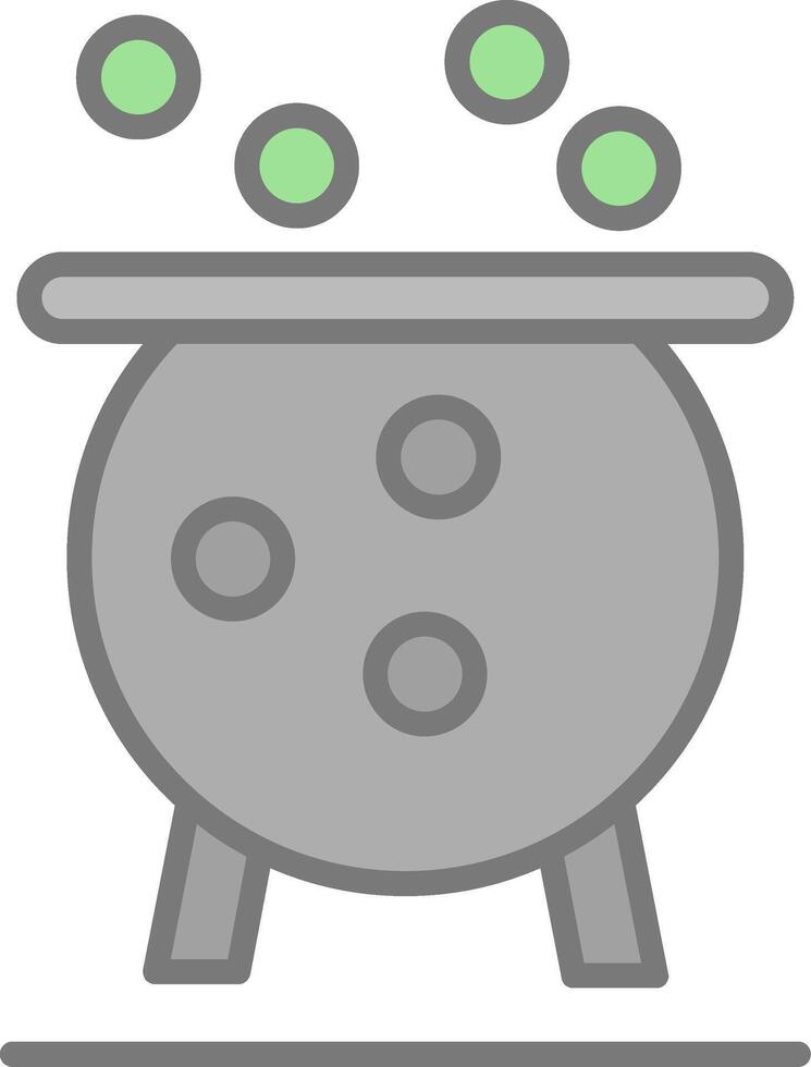 Cauldron Line Filled Light Icon vector