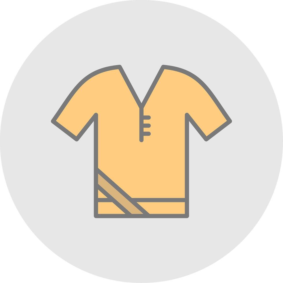 Shirt Line Filled Light Icon vector