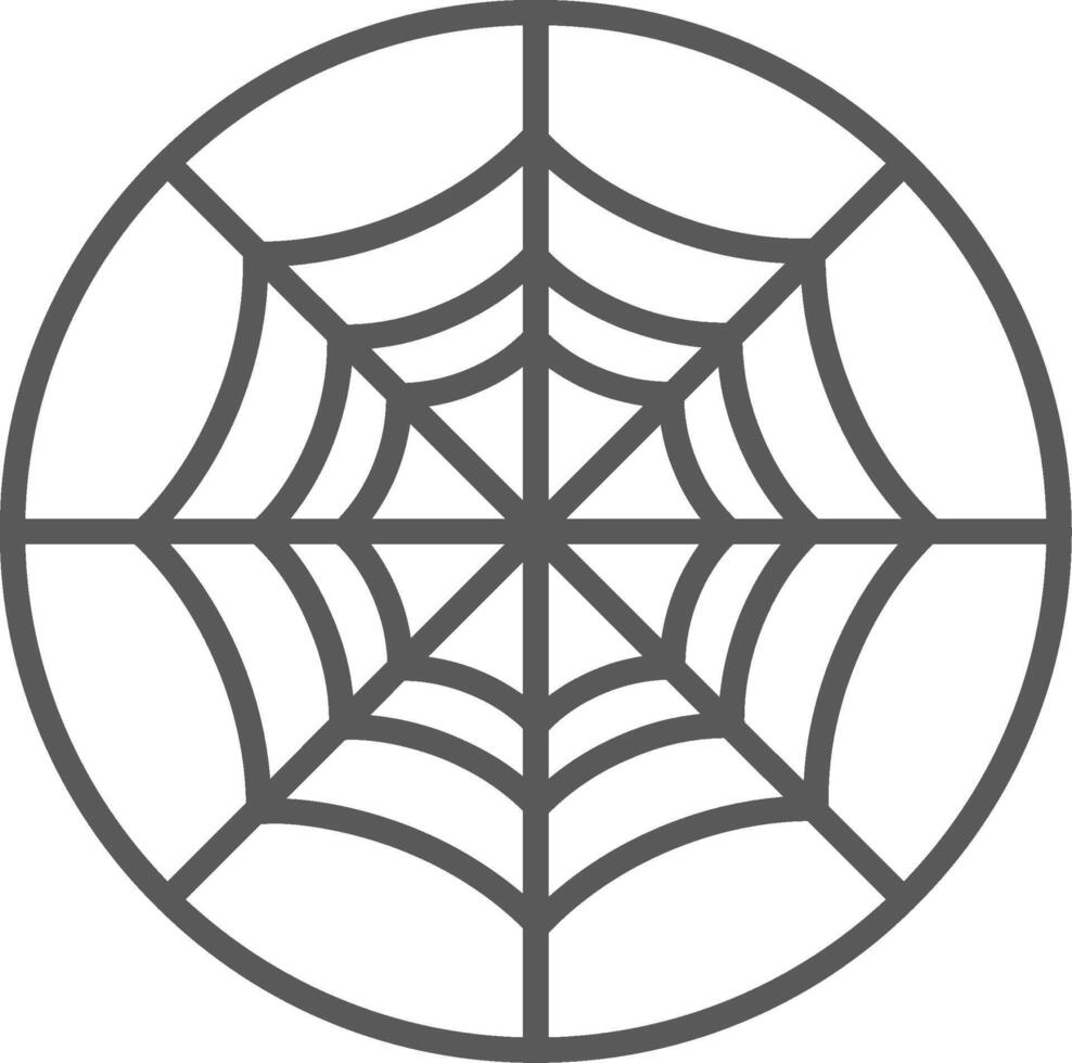 Spider Web Line Filled Light Icon vector