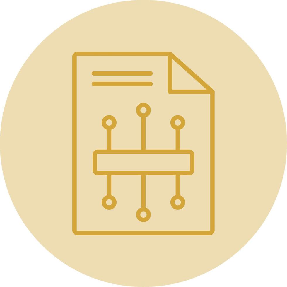 Workflow Line Yellow Circle Icon vector