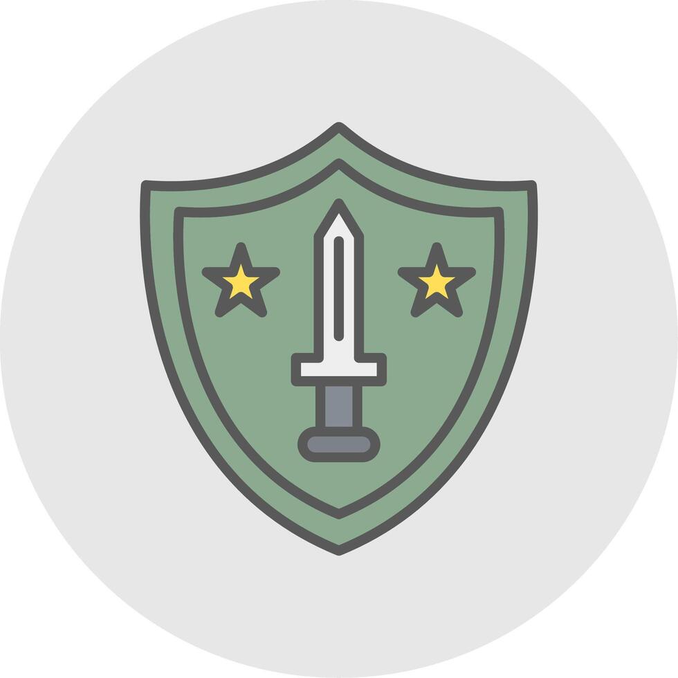 Shield Line Filled Light Icon vector