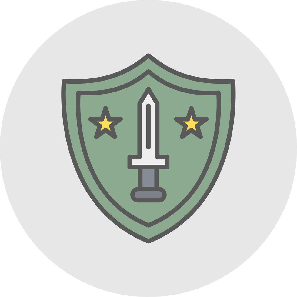 Shield Line Filled Light Icon vector