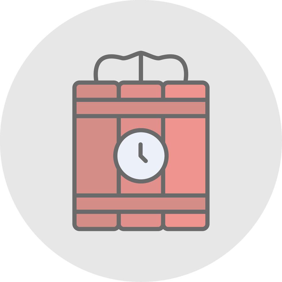 Dynamite Line Filled Light Icon vector
