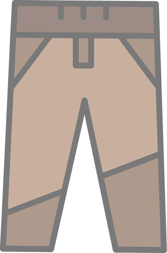 Pants Line Filled Light Icon vector