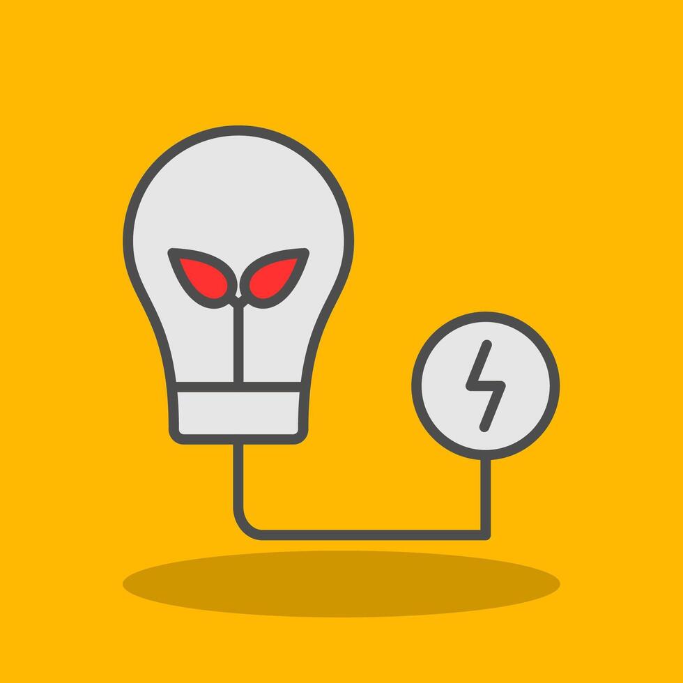 Eco Light Filled Shadow Icon vector