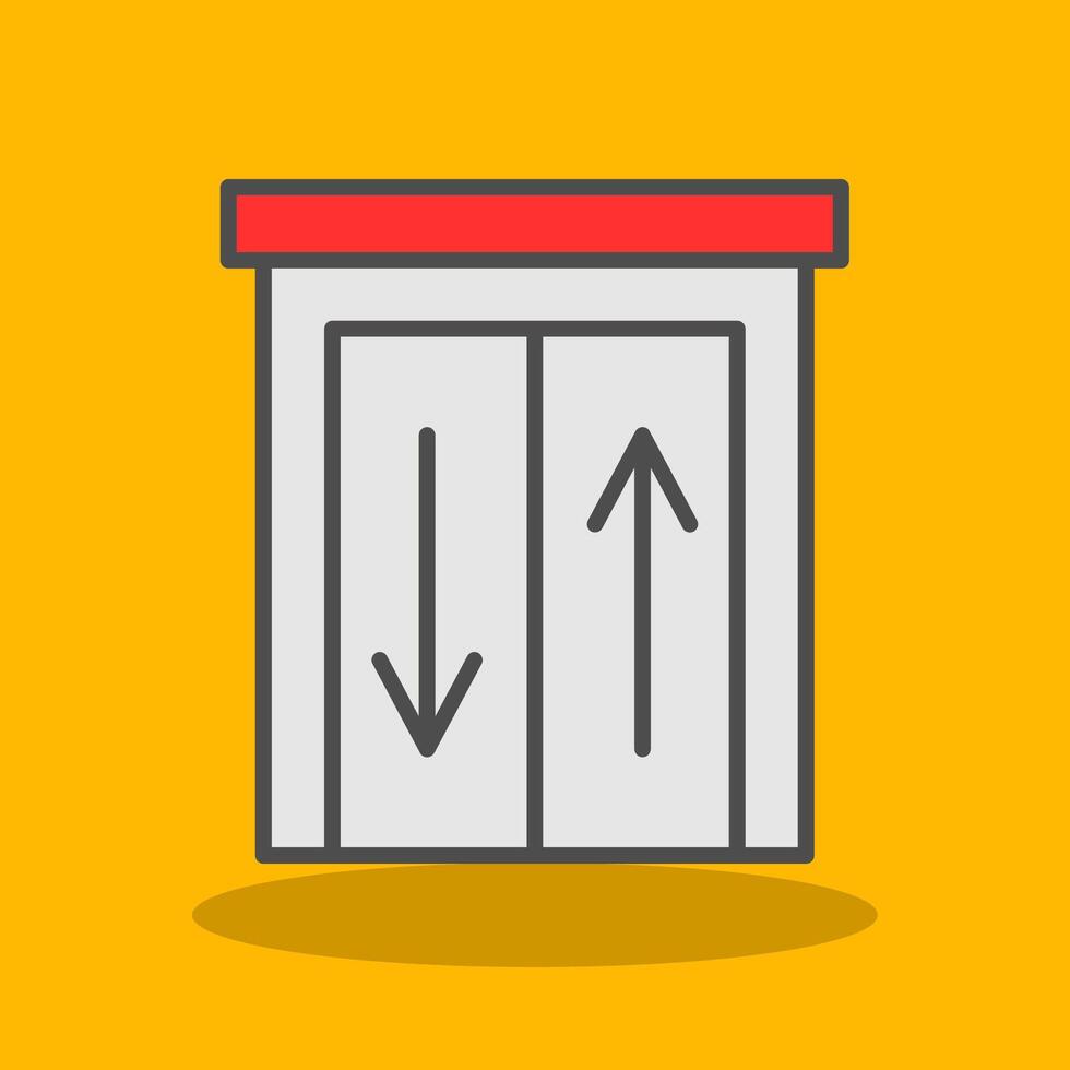 Elevator Filled Shadow Icon vector