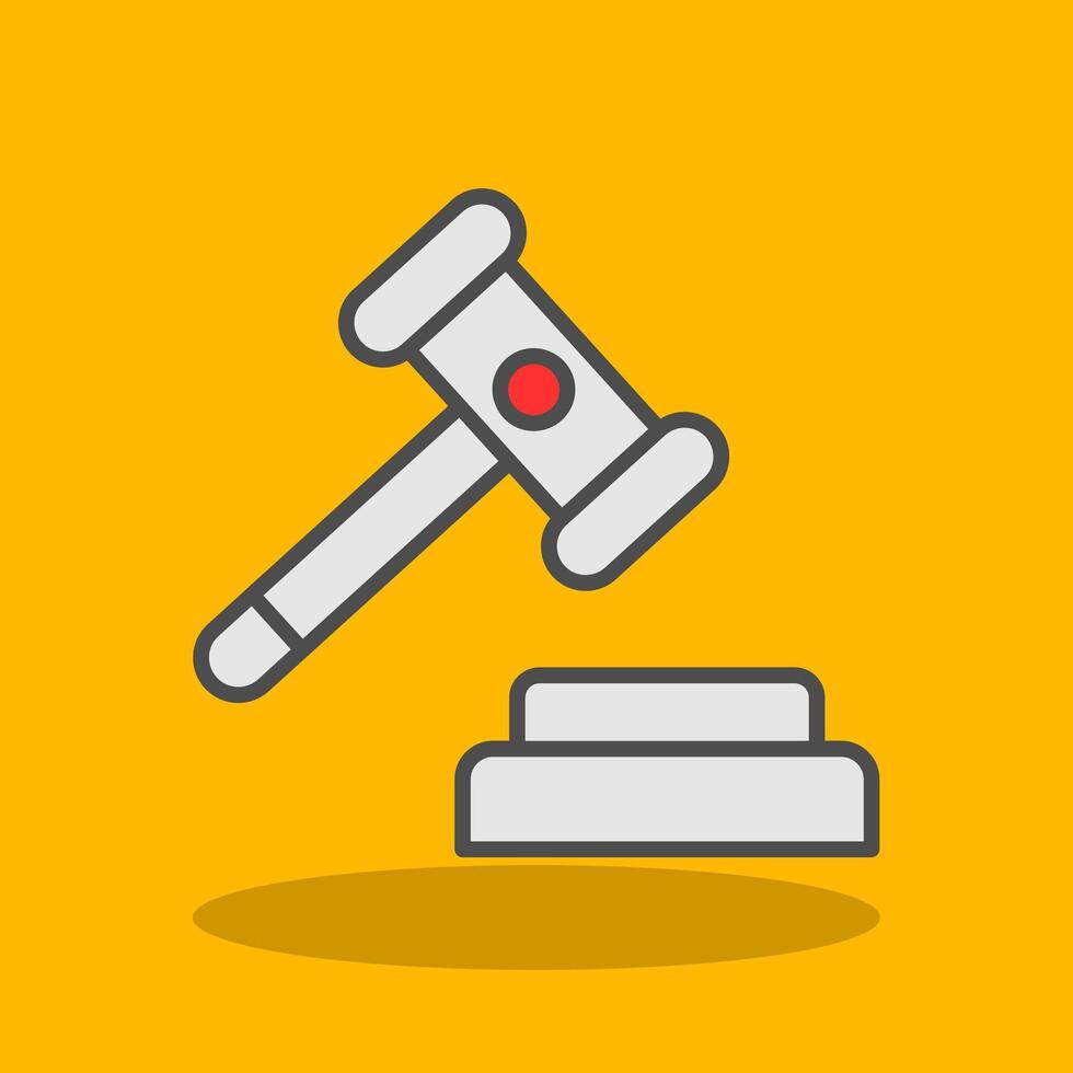 Auction Filled Shadow Icon vector