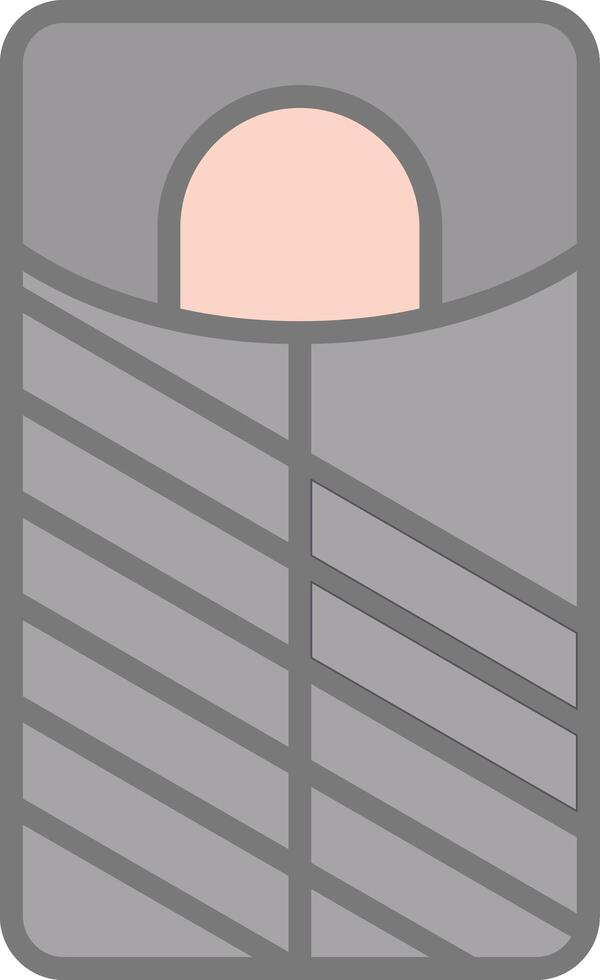 Sleeping Bag Line Filled Light Icon vector