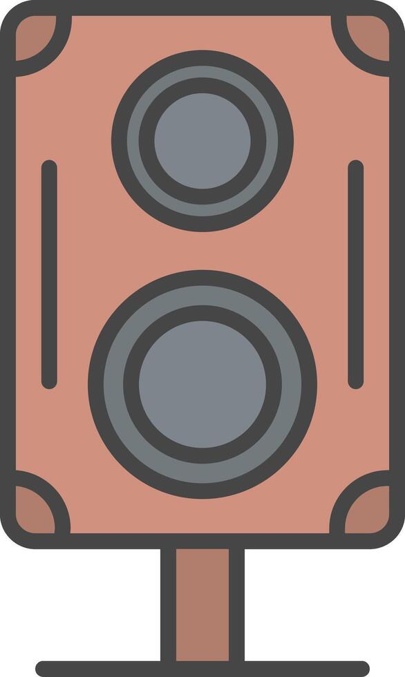 Speakers Line Filled Light Icon vector
