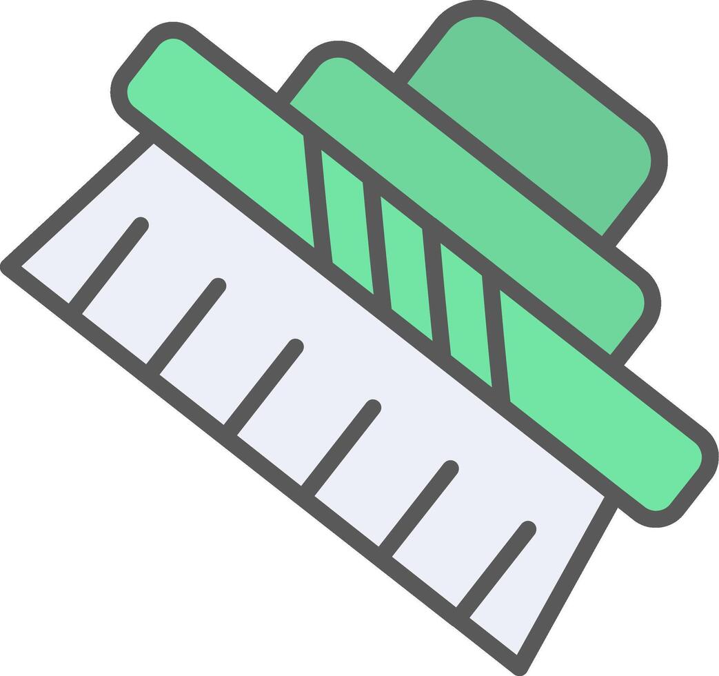 Cleaning Brush Line Filled Light Icon vector