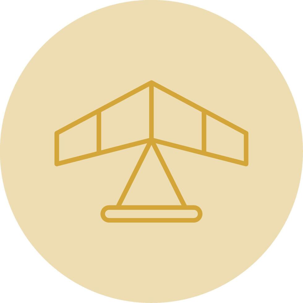 Gliding Line Yellow Circle Icon vector