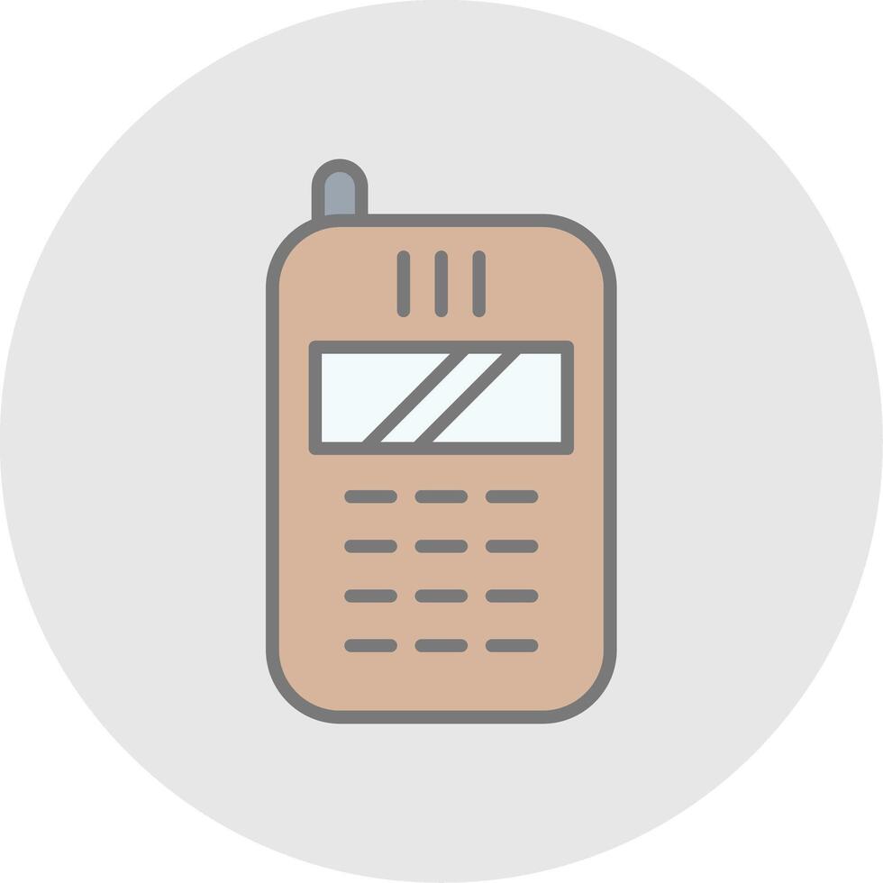 Telephone Line Filled Light Icon vector