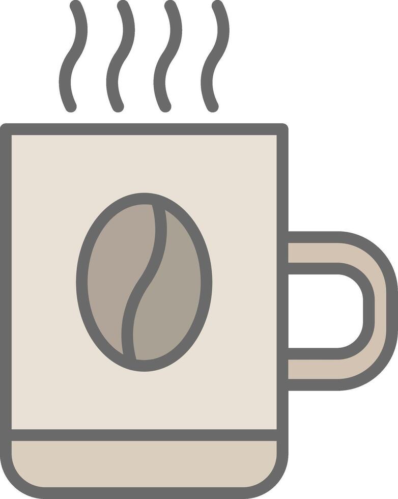 Mug Line Filled Light Icon vector