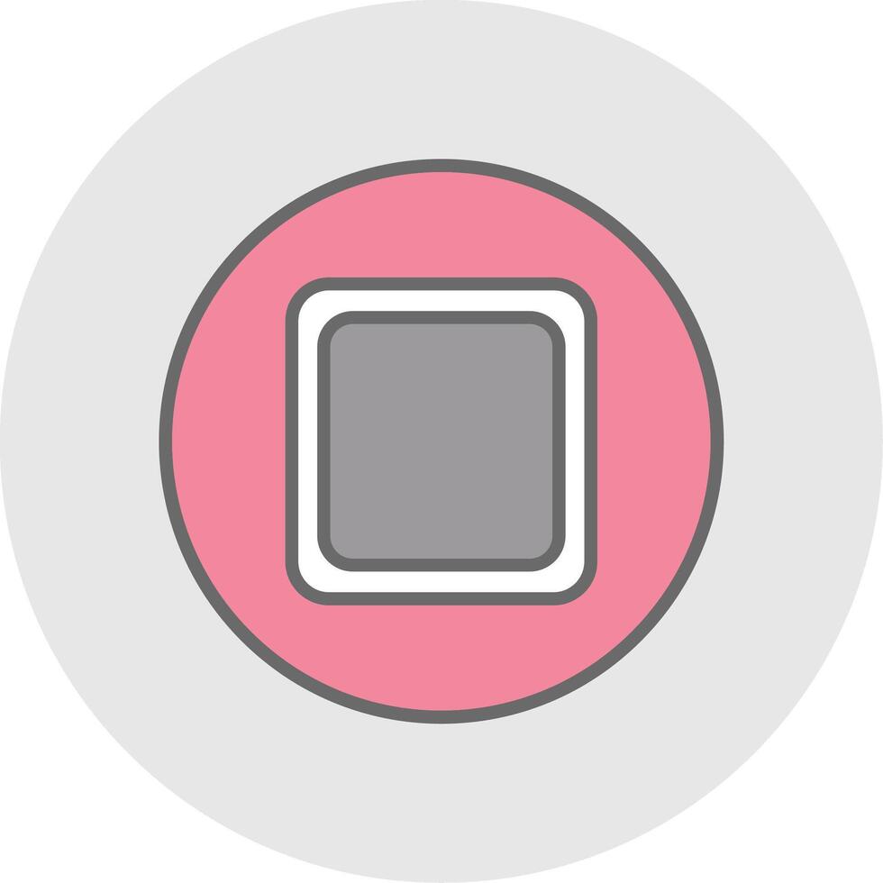 Stop Button Line Filled Light Icon vector