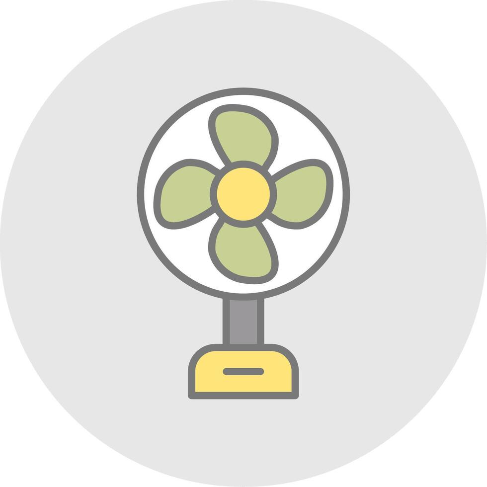 Fan Line Filled Light Icon vector