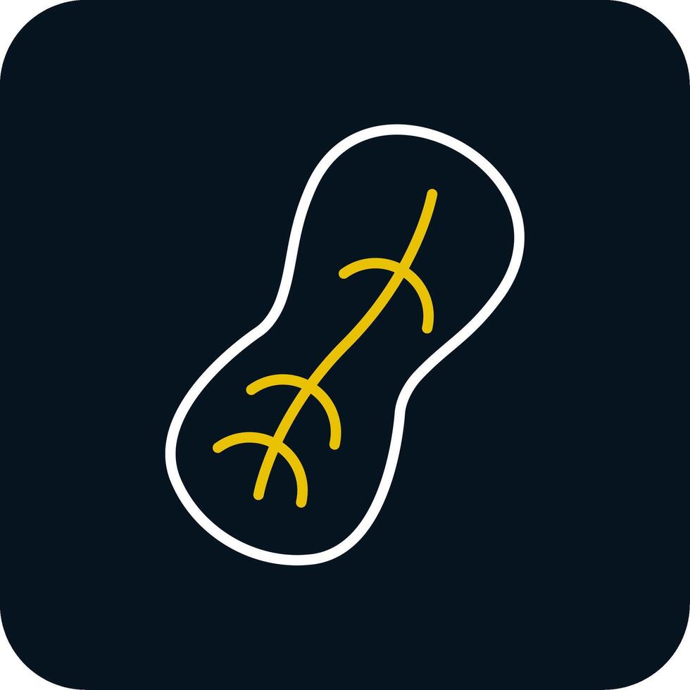 Peanut Line Red Circle Icon vector