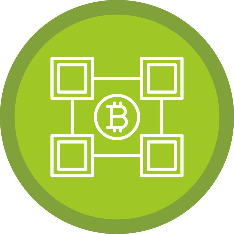 Blockchain Blockchain Line Multi Circle Icon vector