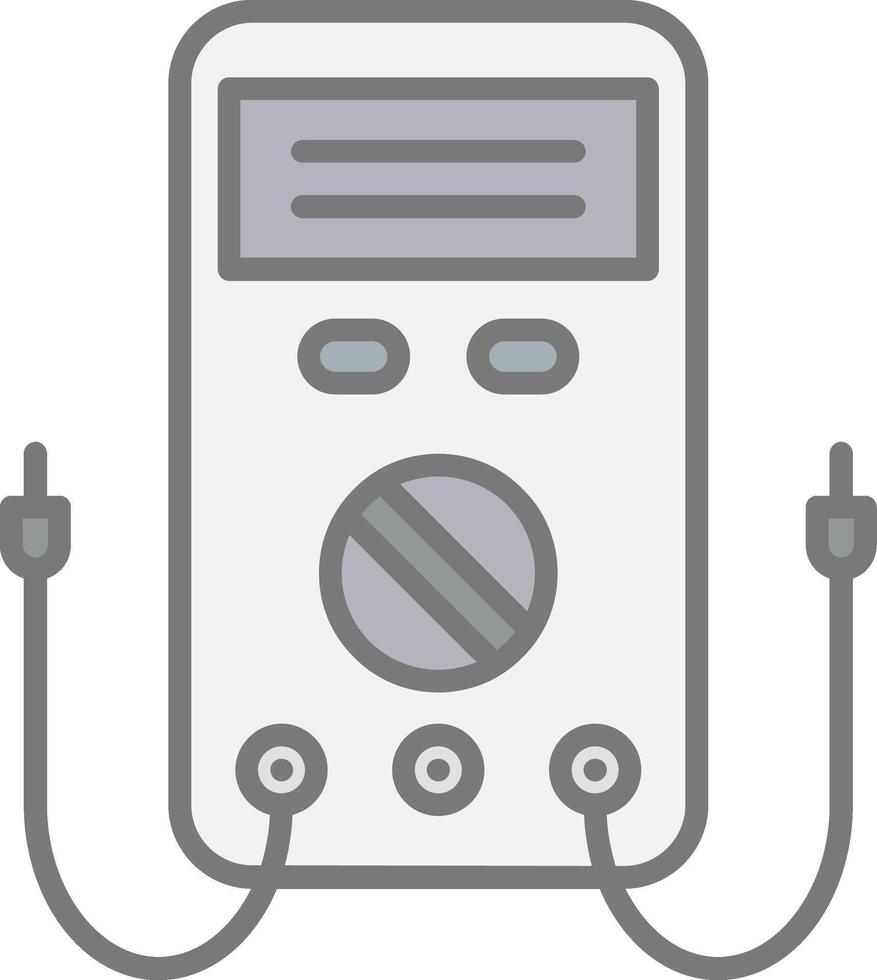 Multimeter Line Filled Light Icon vector