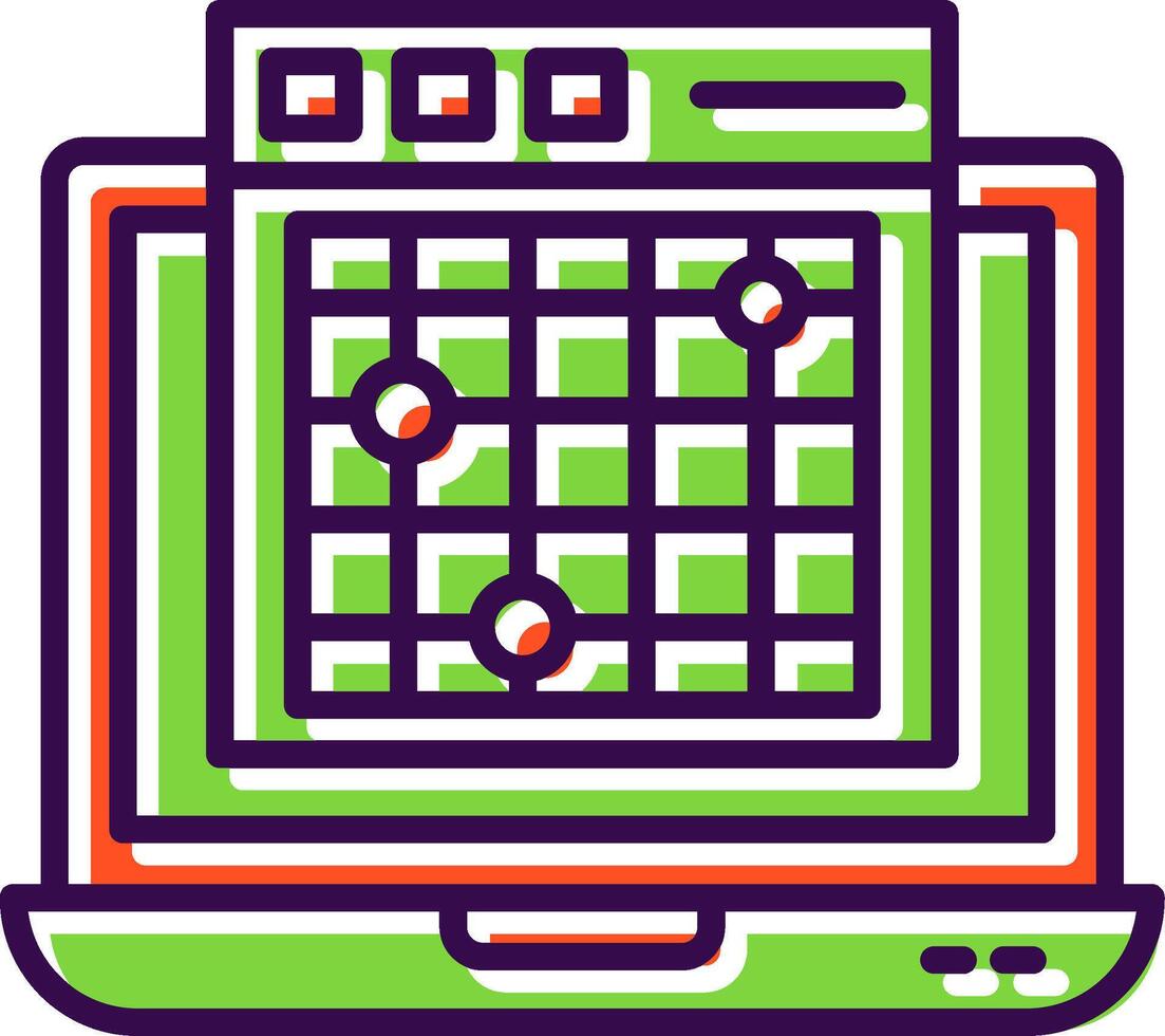 Heatmap filled Design Icon vector