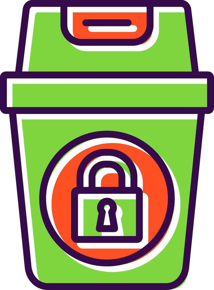 Recycle Bin filled Design Icon vector