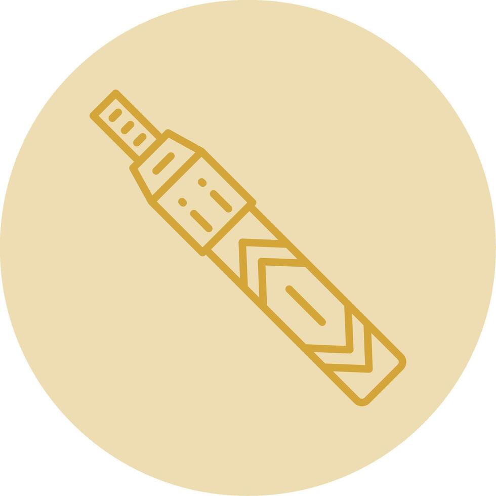Corrector Line Yellow Circle Icon vector