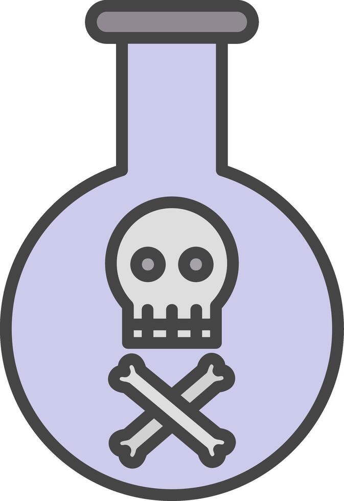 Poison Line Filled Light Icon vector
