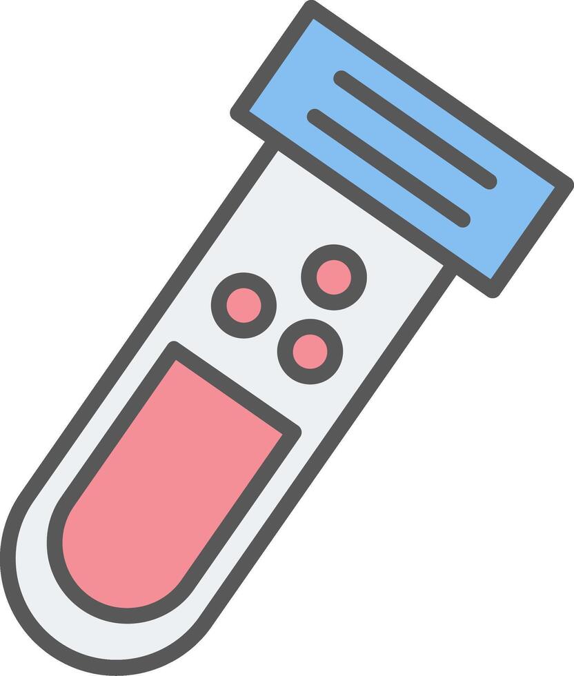 Test Tube Line Filled Light Icon vector