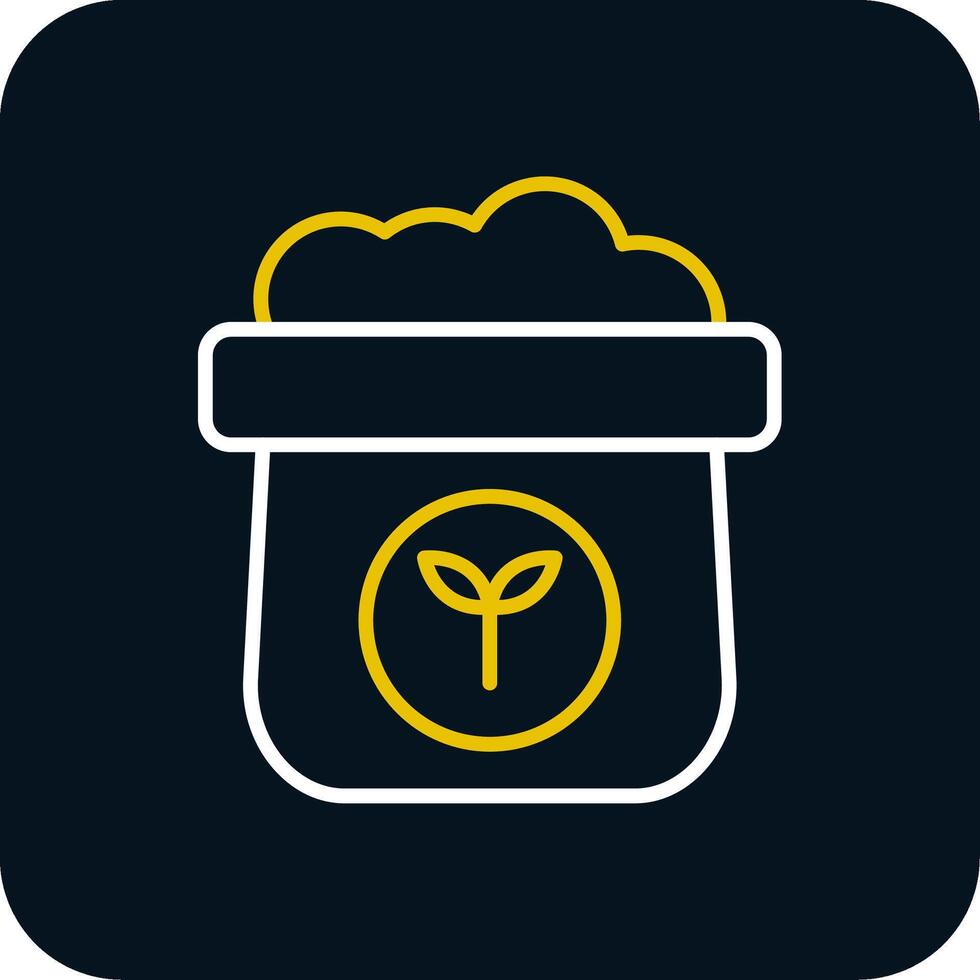 Fertilizer Line Red Circle Icon vector