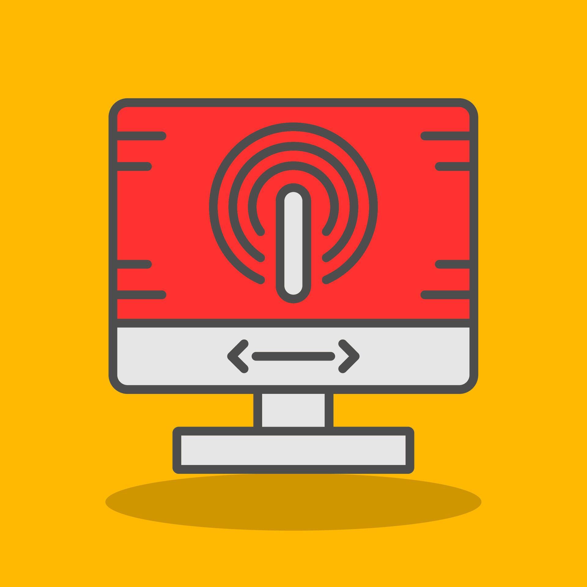 Computer Filled Shadow Icon 44074471 Vector Art at Vecteezy