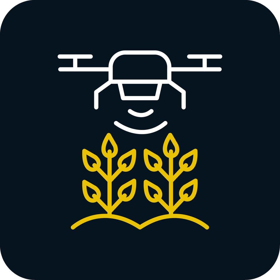 Agricultural Drones Line Red Circle Icon vector