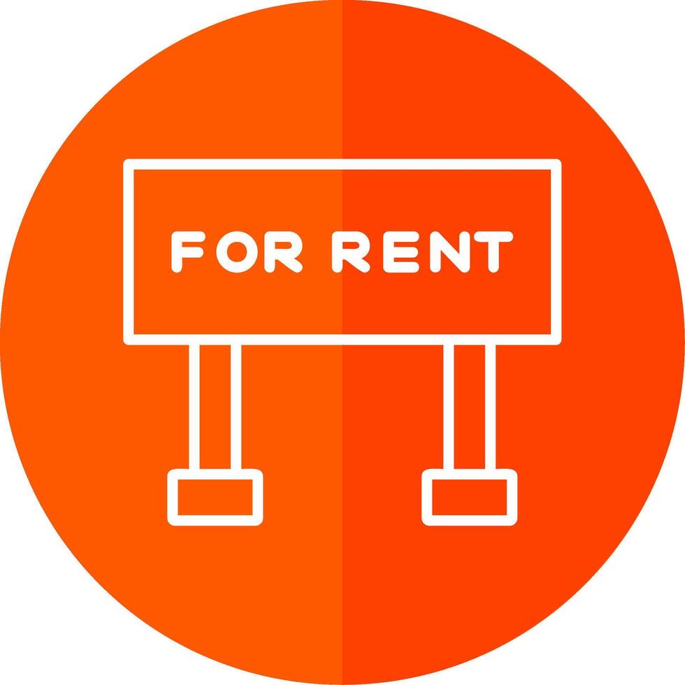 For Rent Line Yellow White Icon vector