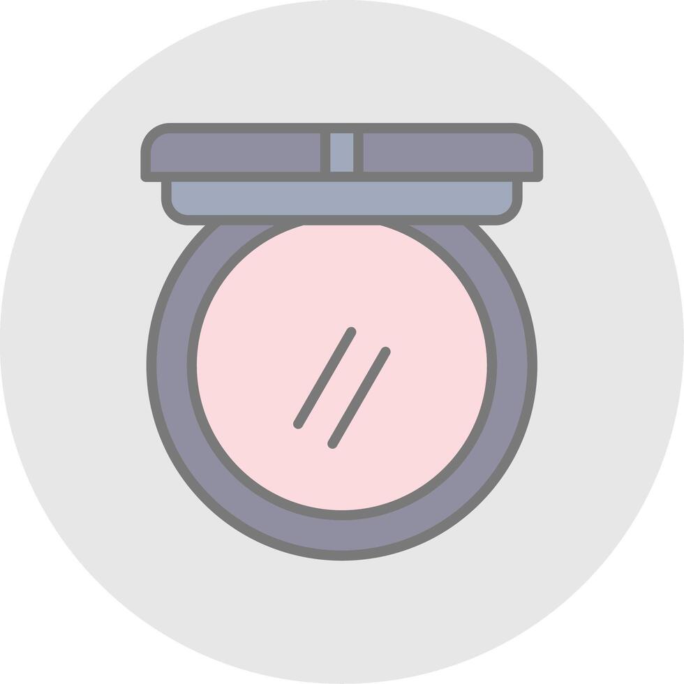 Blush Line Filled Light Icon vector