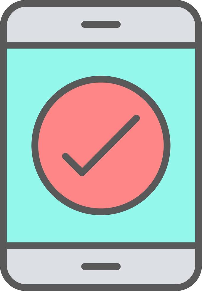 Phone Line Filled Light Icon vector