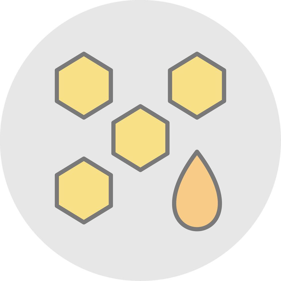 Honey Line Filled Light Icon vector