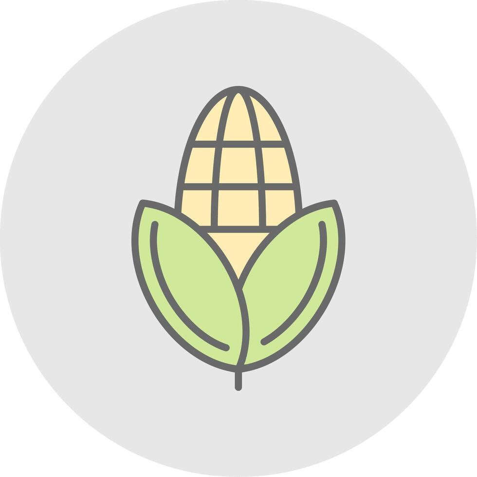 Corn Line Filled Light Icon vector