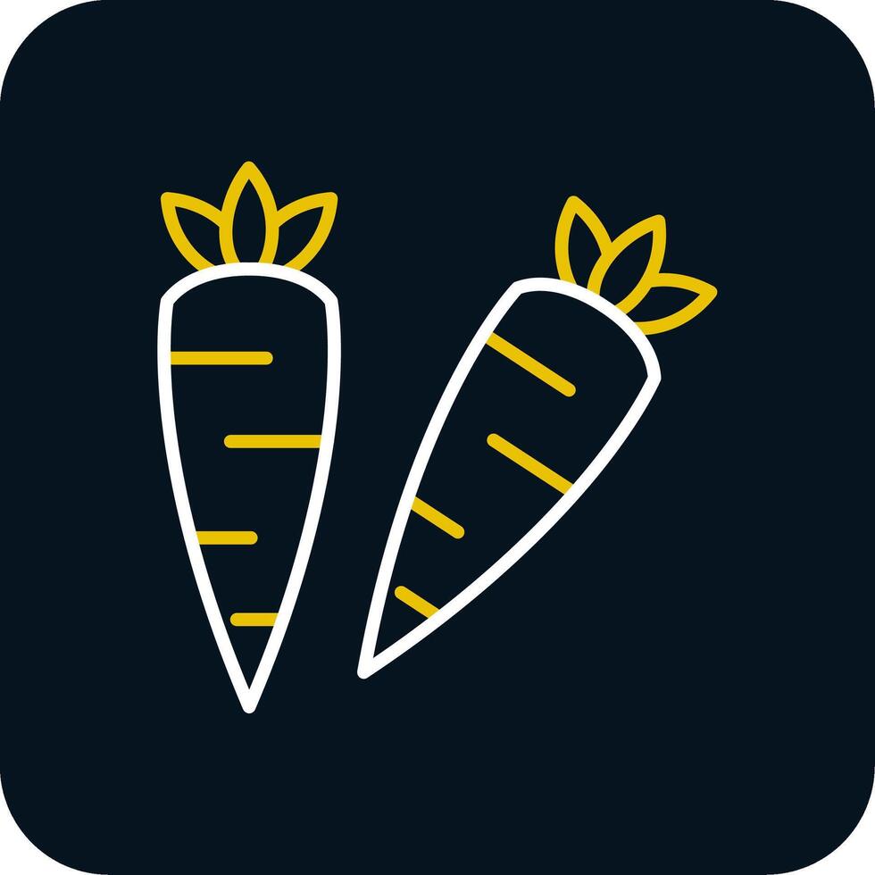 Carrots Line Red Circle Icon vector