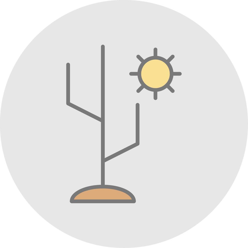 Cactus Line Filled Light Icon vector