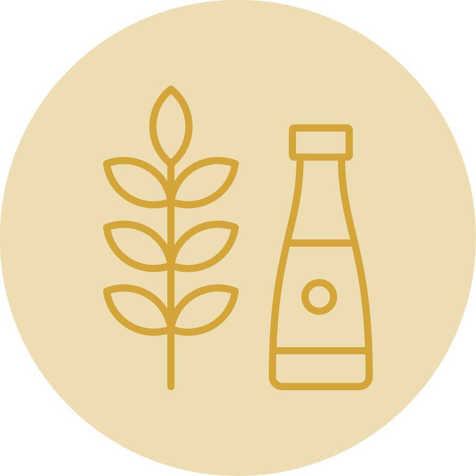 Home Brewing Line Yellow Circle Icon vector