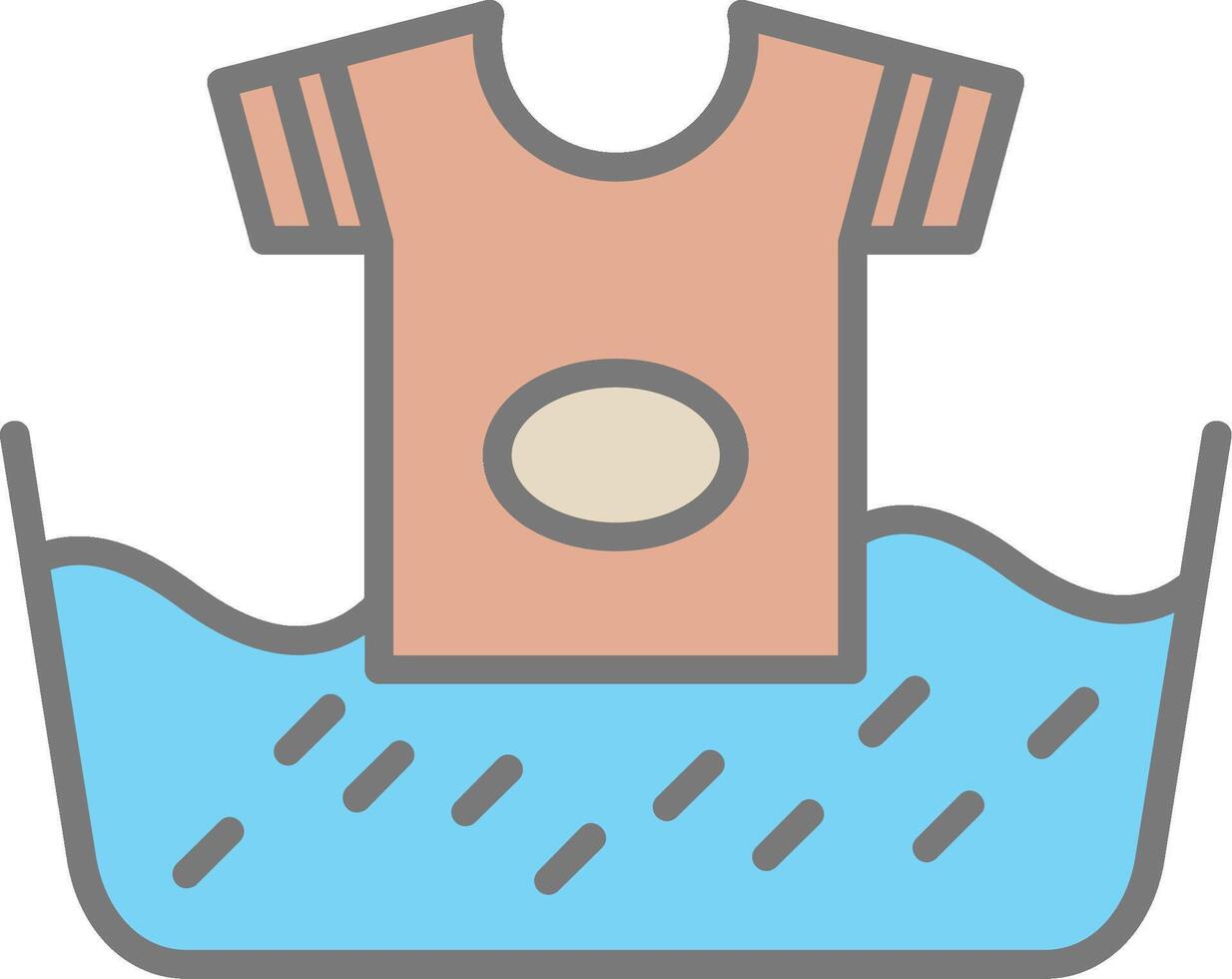 Wash Line Filled Light Icon vector