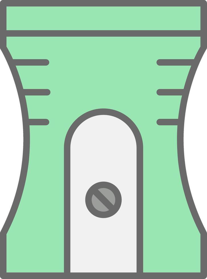 Sharpener Line Filled Light Icon vector