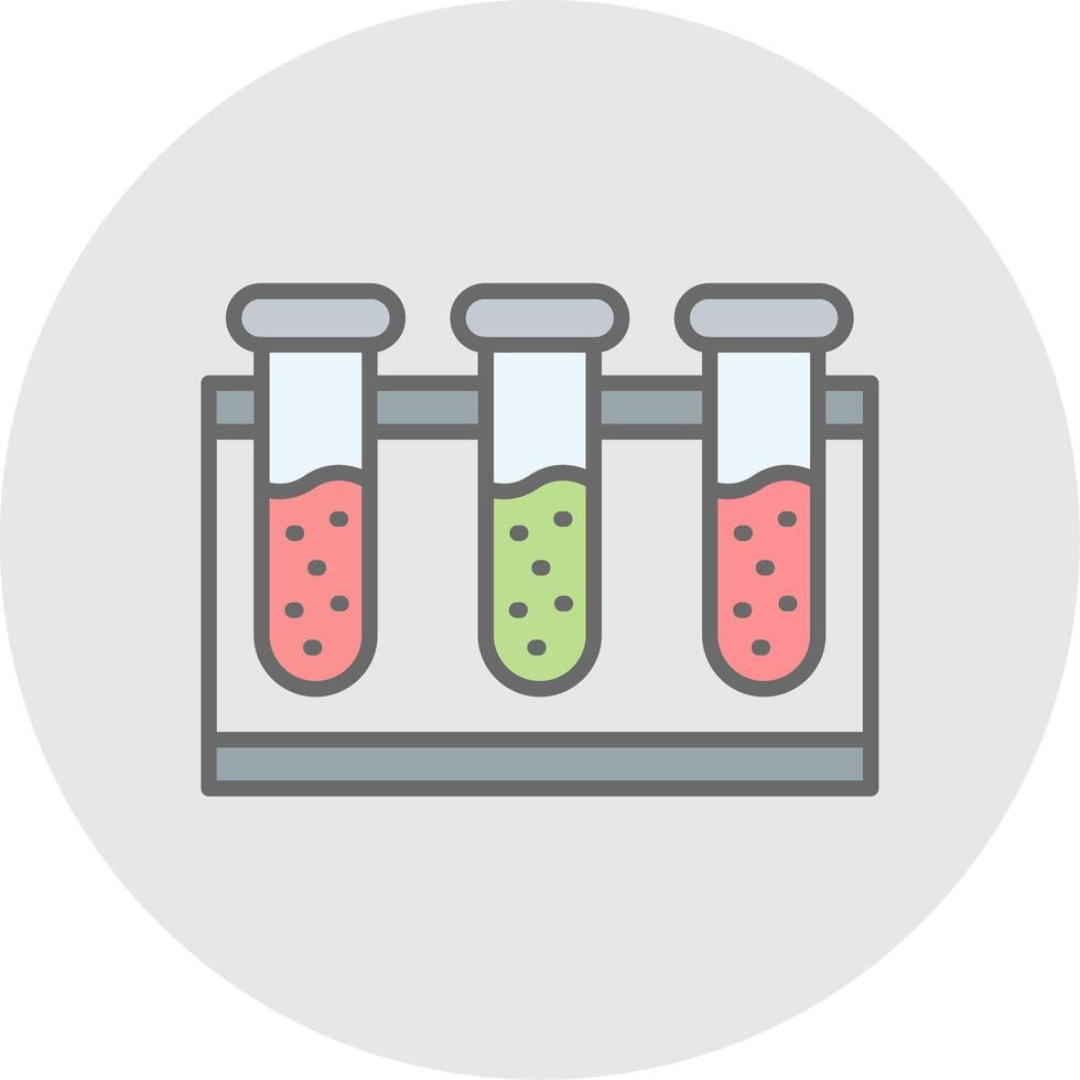 Test Tubes Line Filled Light Icon vector