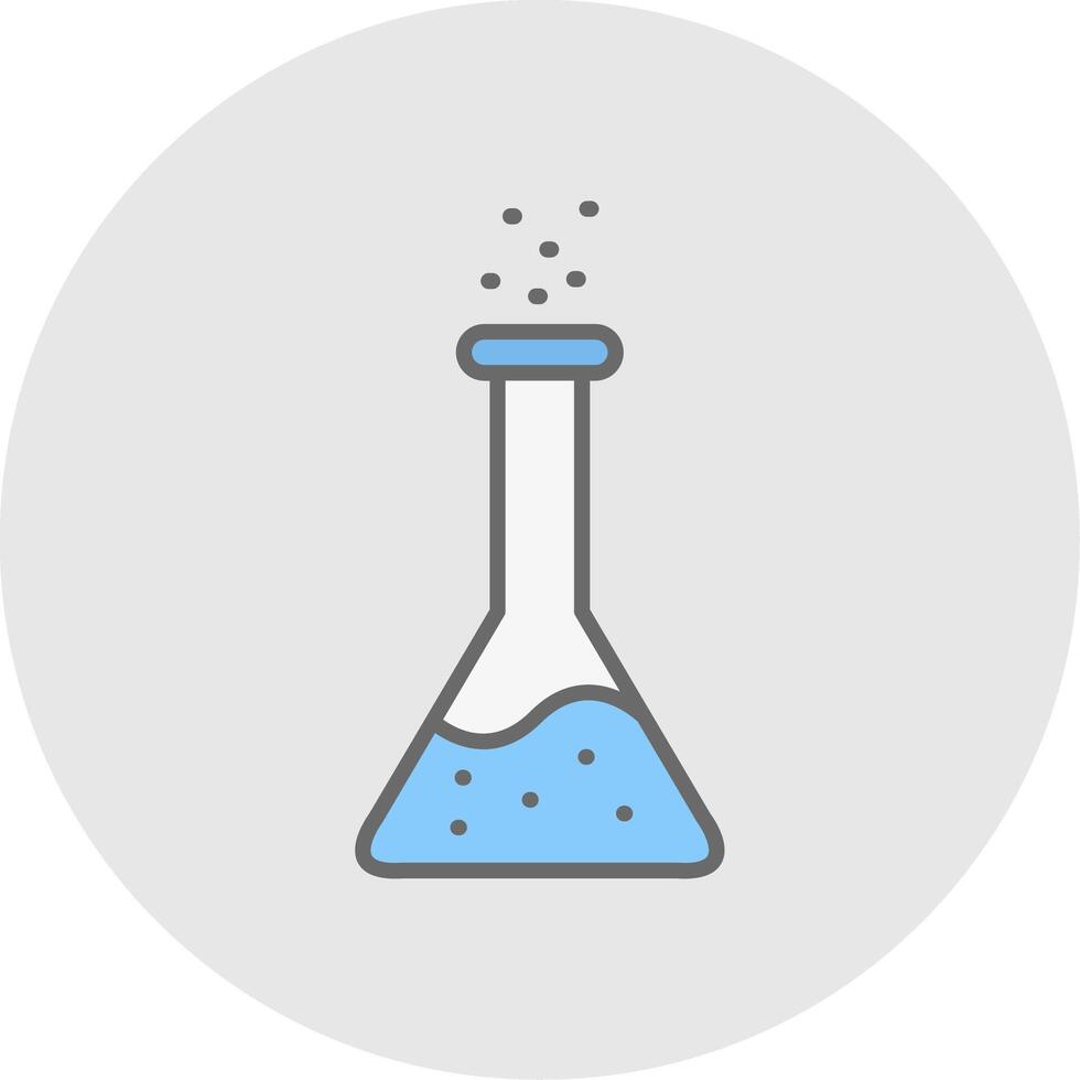 Flask Line Filled Light Icon vector