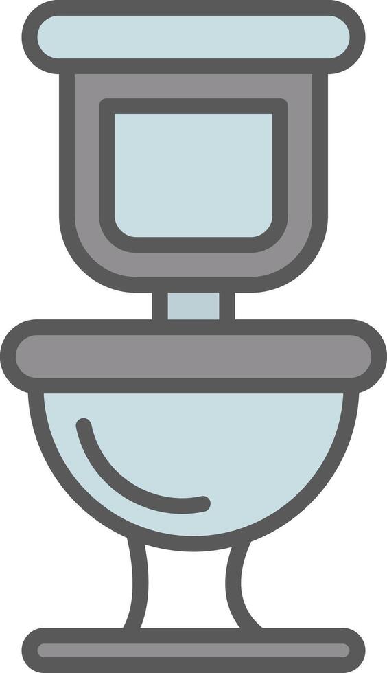 Toilet Line Filled Light Icon vector
