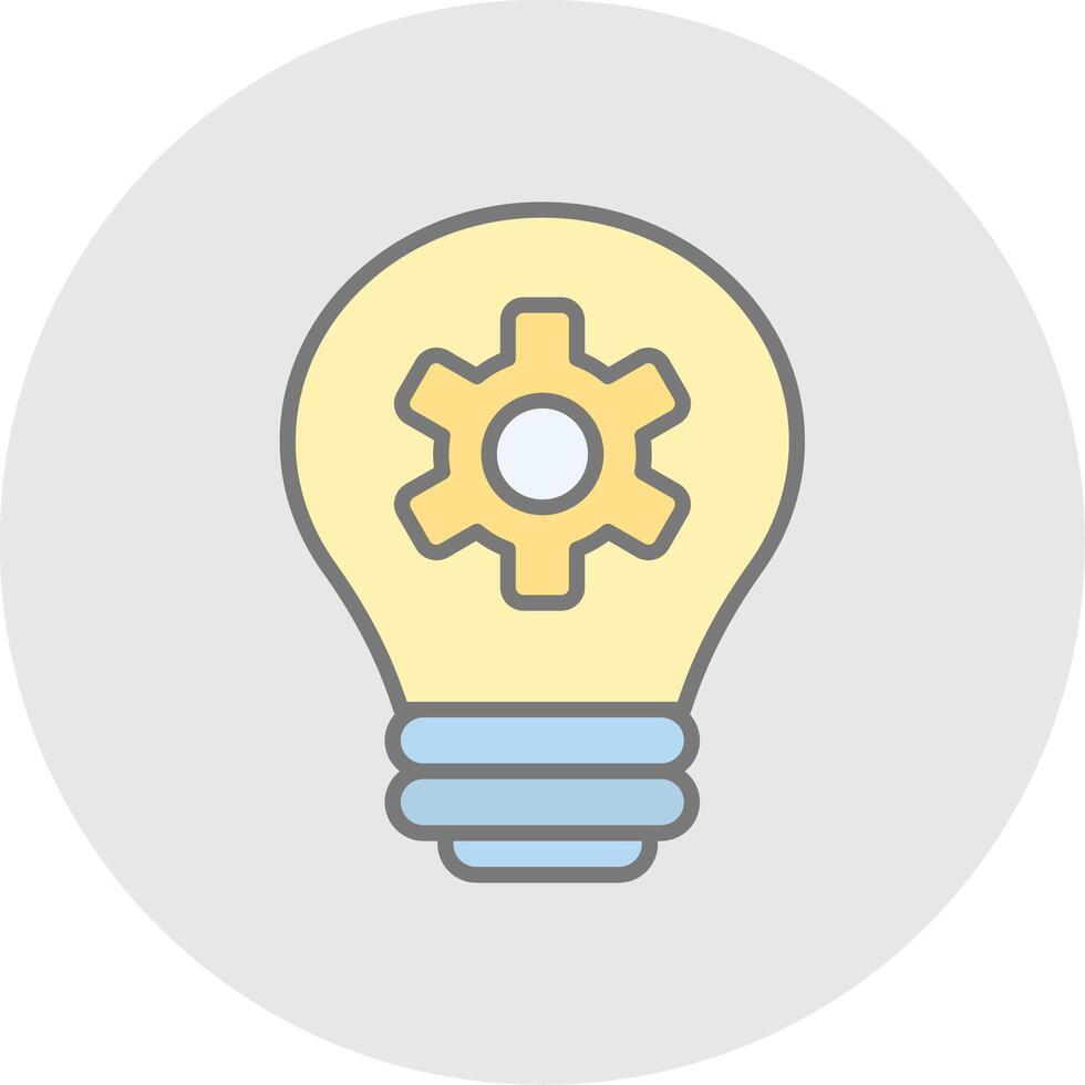 Engineering Line Filled Light Icon vector